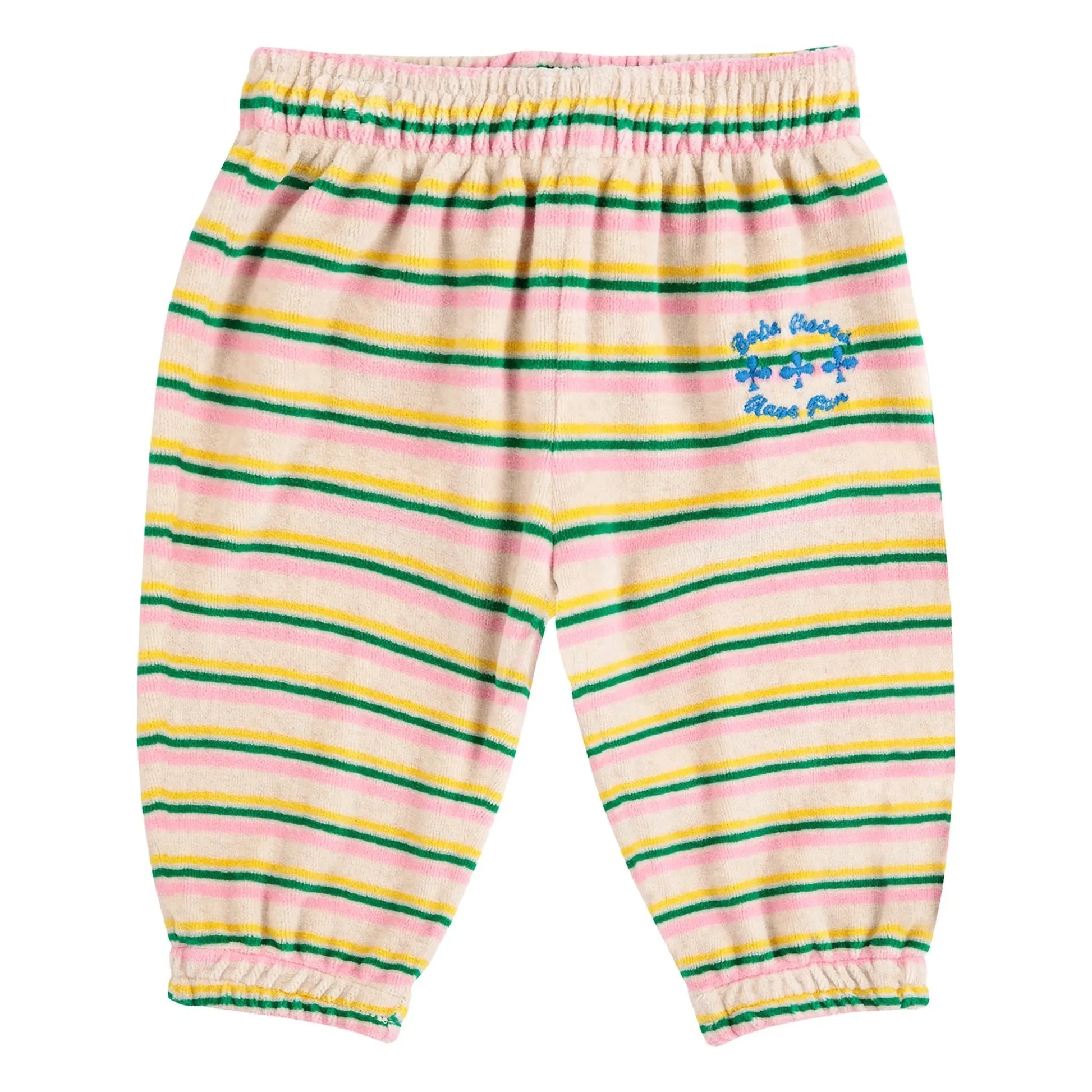 Bobo Choses - Striped Velvet Jogger | Ecru