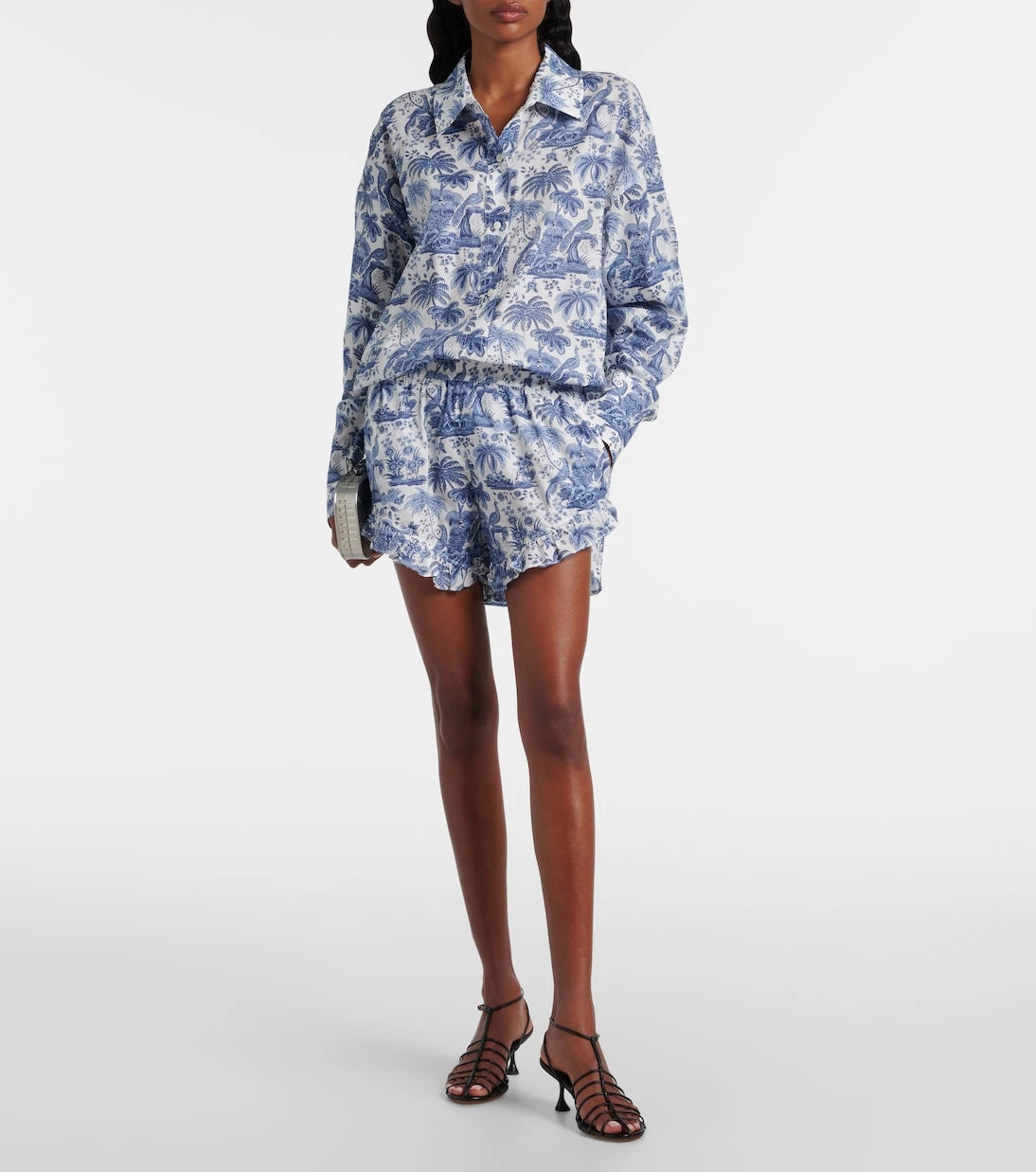 Staud - Boyana printed cotton toile shorts