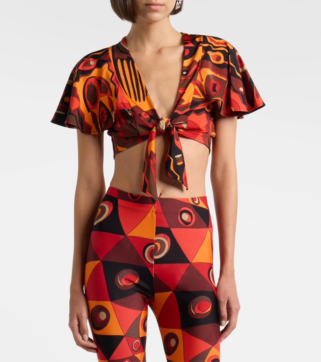 Pucci - Kwango jersey satin crop top