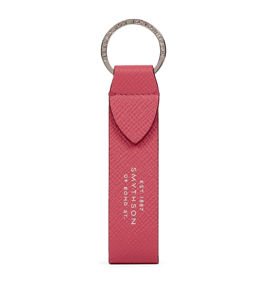 Pink Panama Leather Keyring