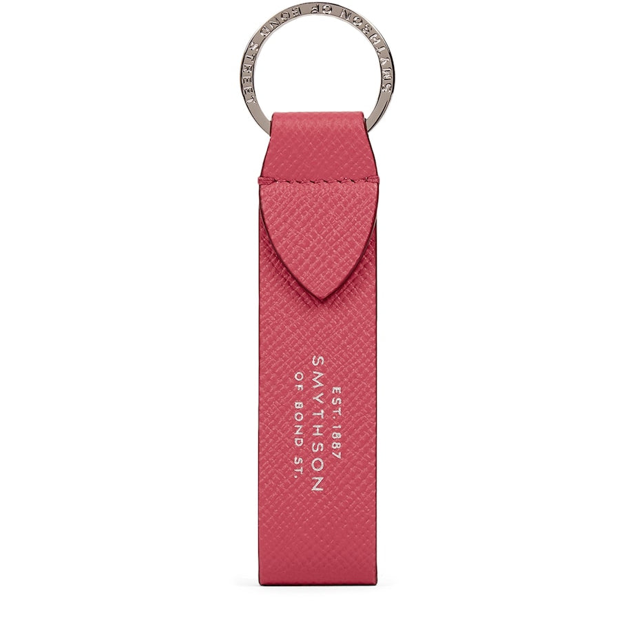 Pink Panama Leather Keyring