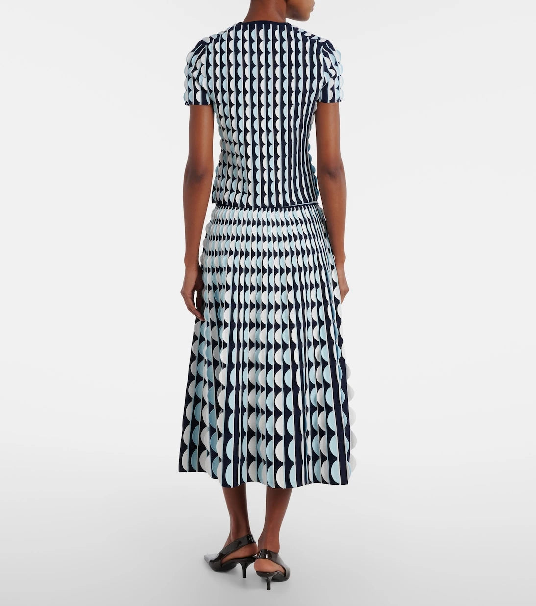 Simkhai - Micah knitted scalloped midi skirt