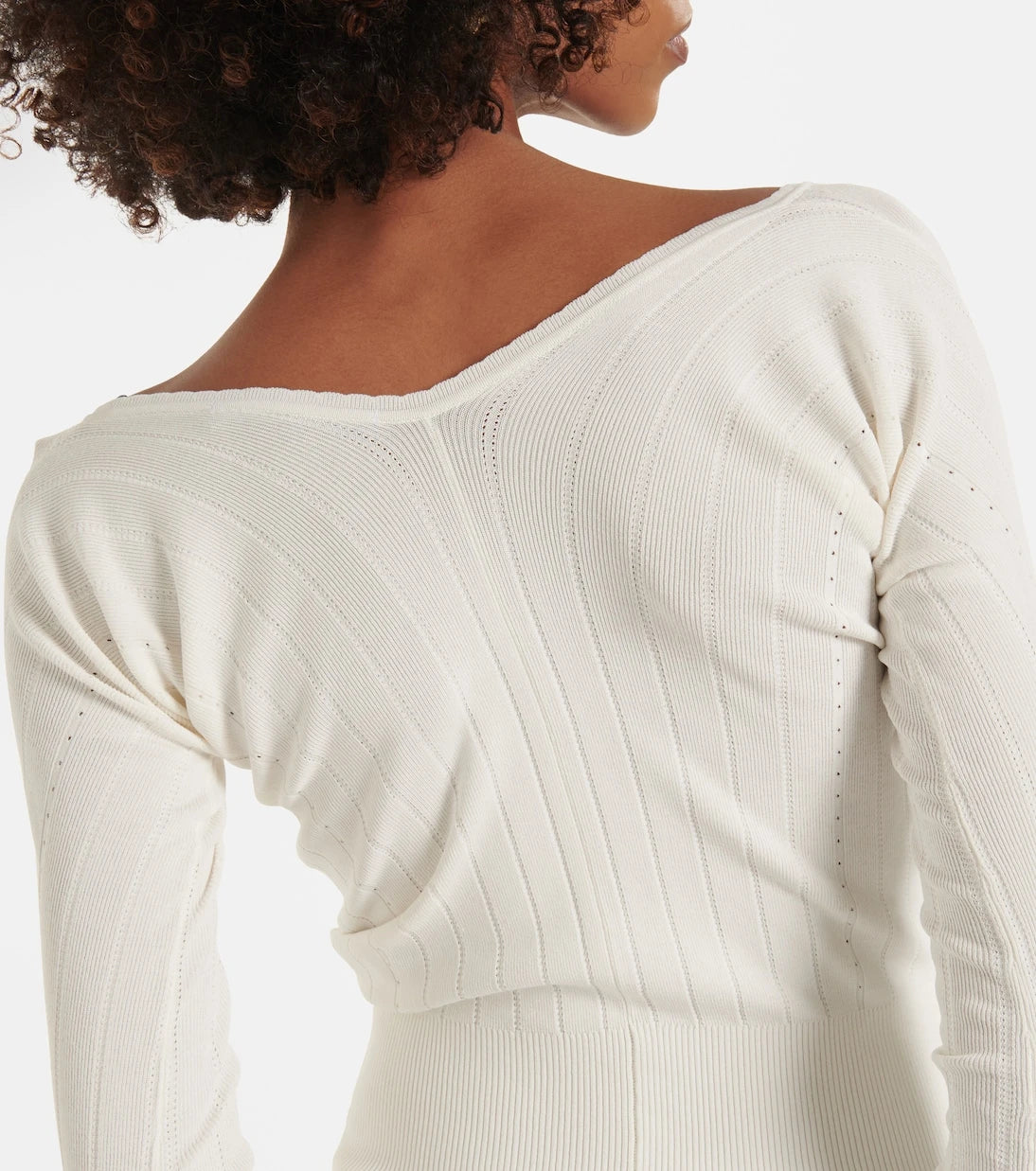Jacquemus - Le Haut Pralù scalloped ribbed-knit top