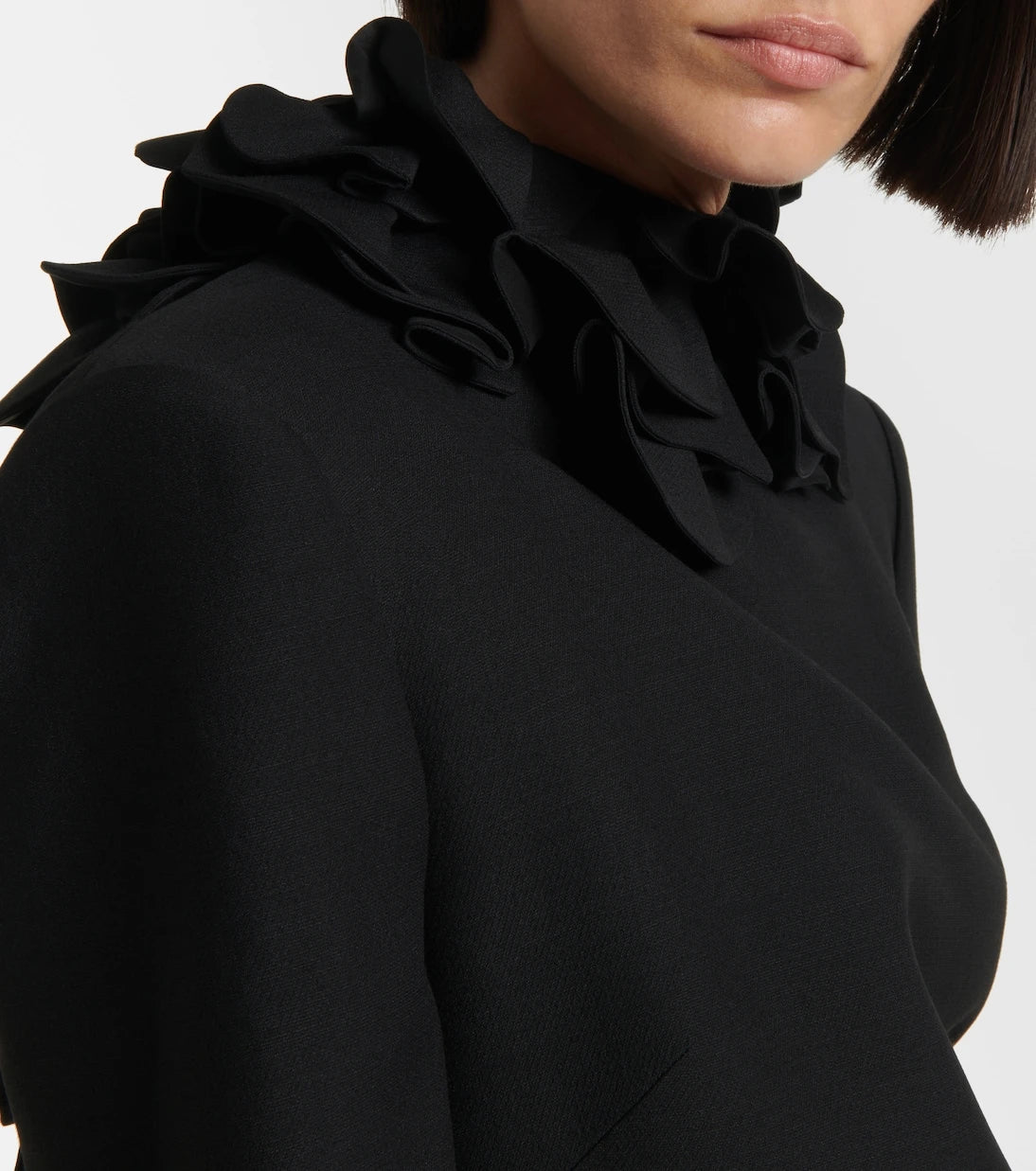 Valentino - Crepe Couture ruffled minidress