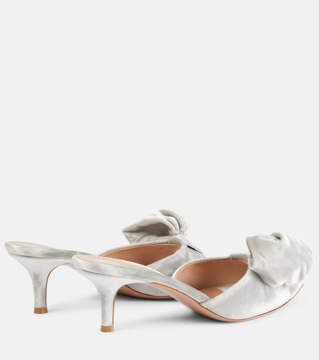 Gianvito Rossi - 55 bow-detail velvet mules
