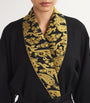 Black Cashmere Queen Smoking Jacket