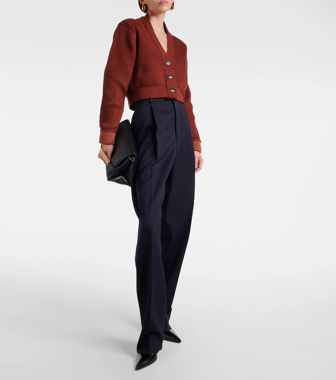 Victoria Beckham - Cropped wool-blend cardigan