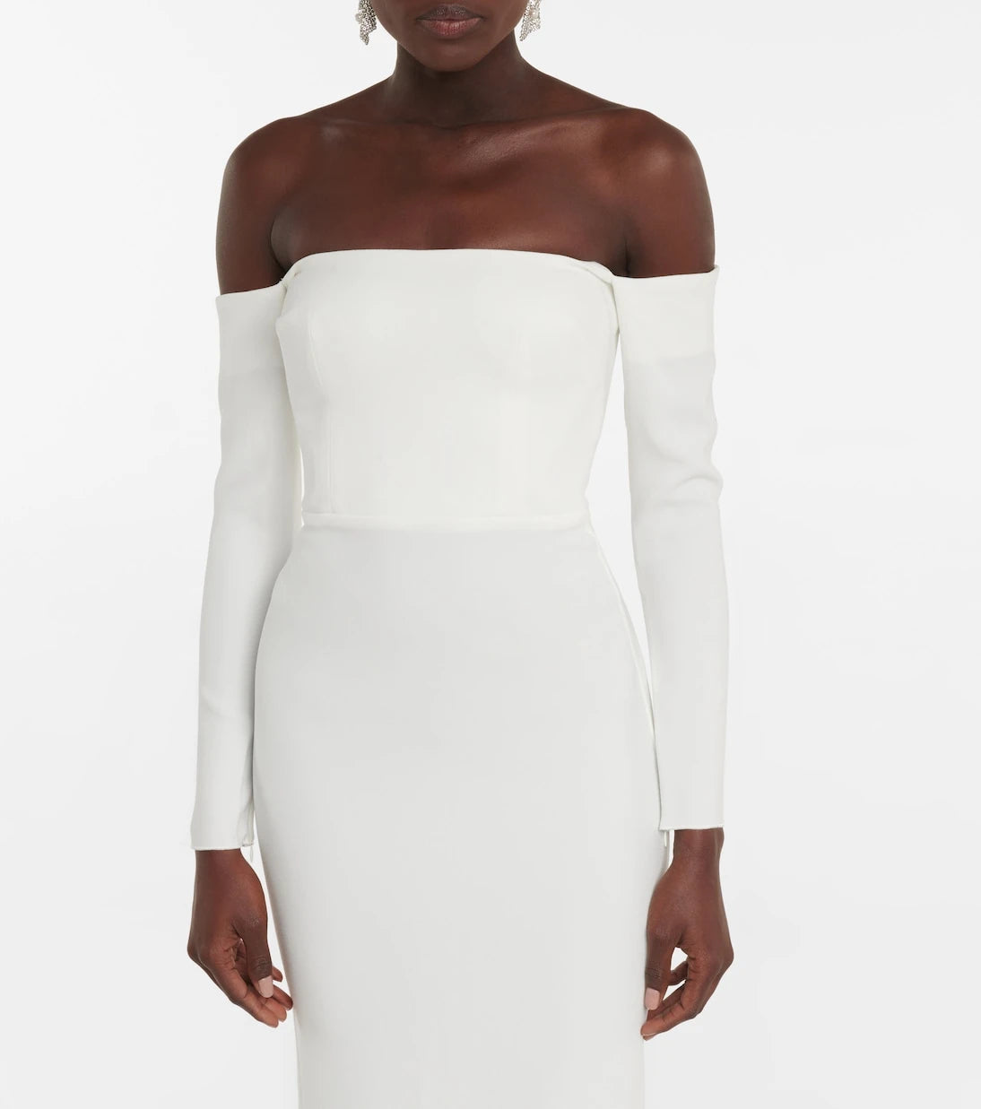 Alex Perry - Bridal Tate stretch-crêpe midi dress