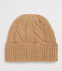 Brown Wool-Blend Polo Bear Beanie