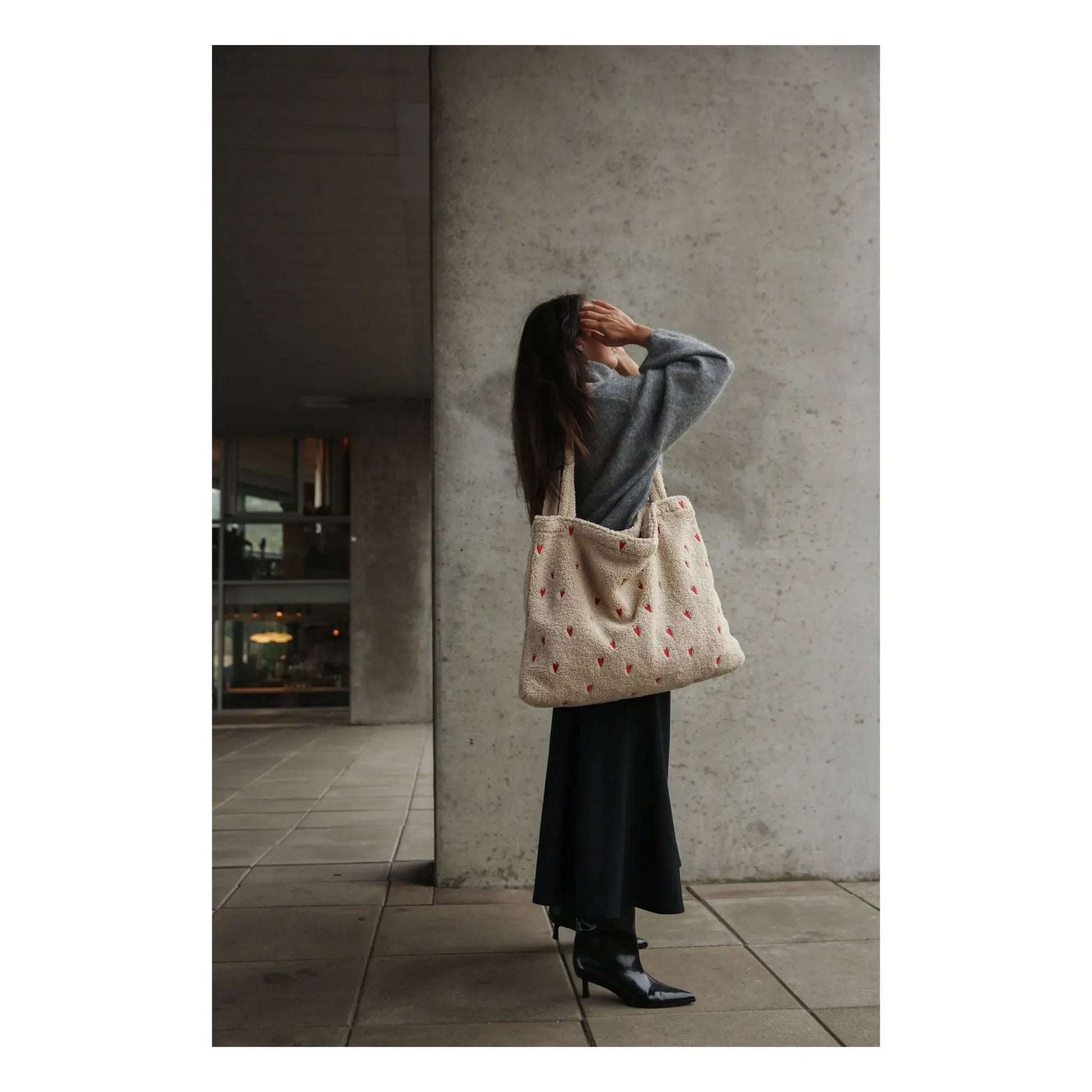 Studio Noos - Hearts mom-bag | Ecru