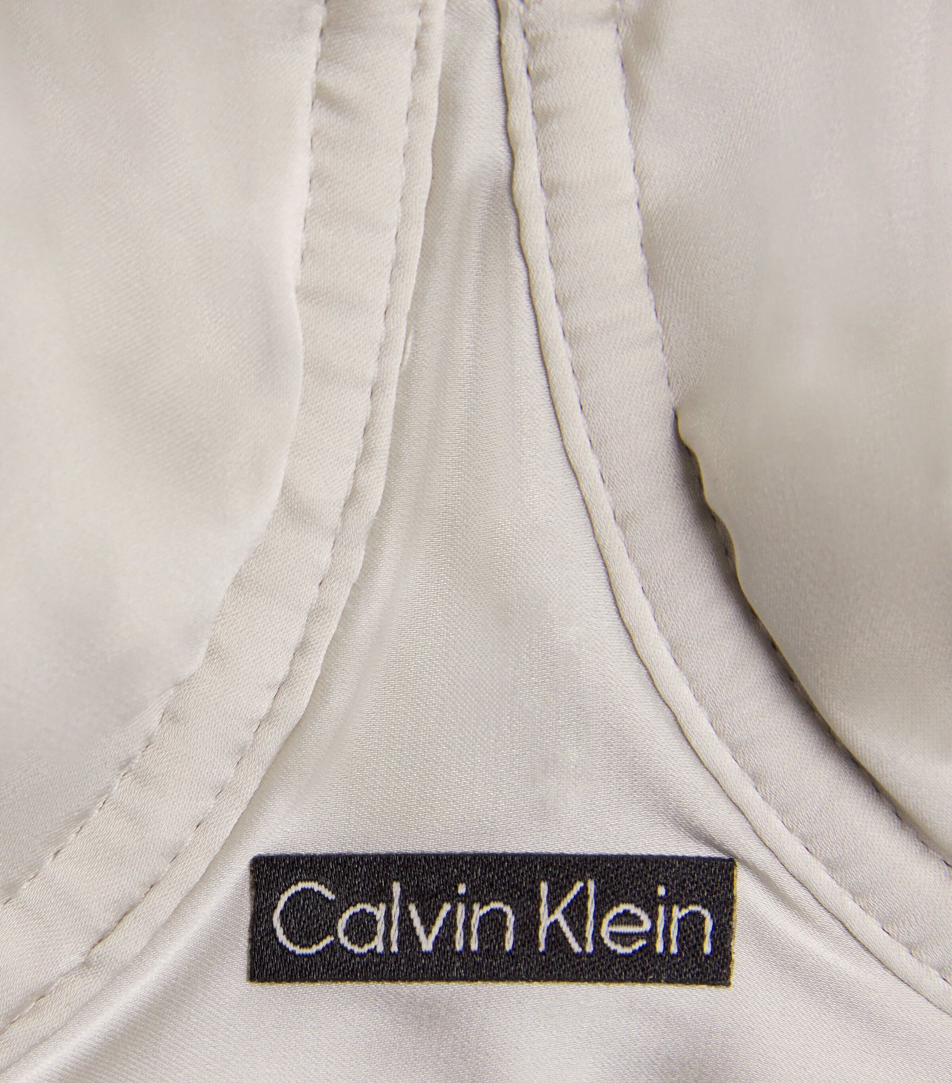 Calvin Klein White Satin Signature Bra