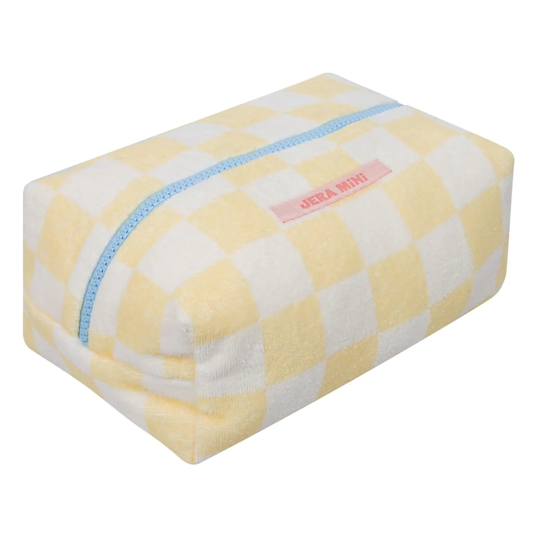 Jera Mini - Terry Tile Toiletry Bag | Pale yellow