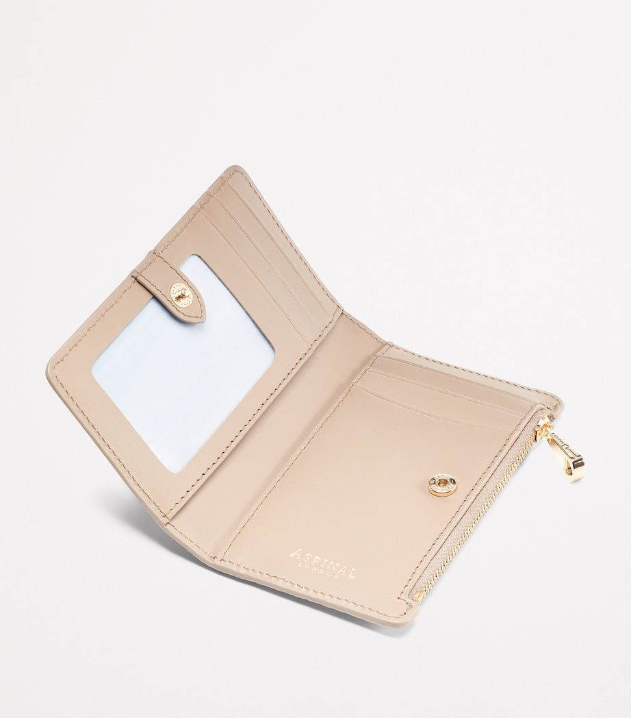 Aspinal Of London Neutral Patent Leather Mayfair Wallet