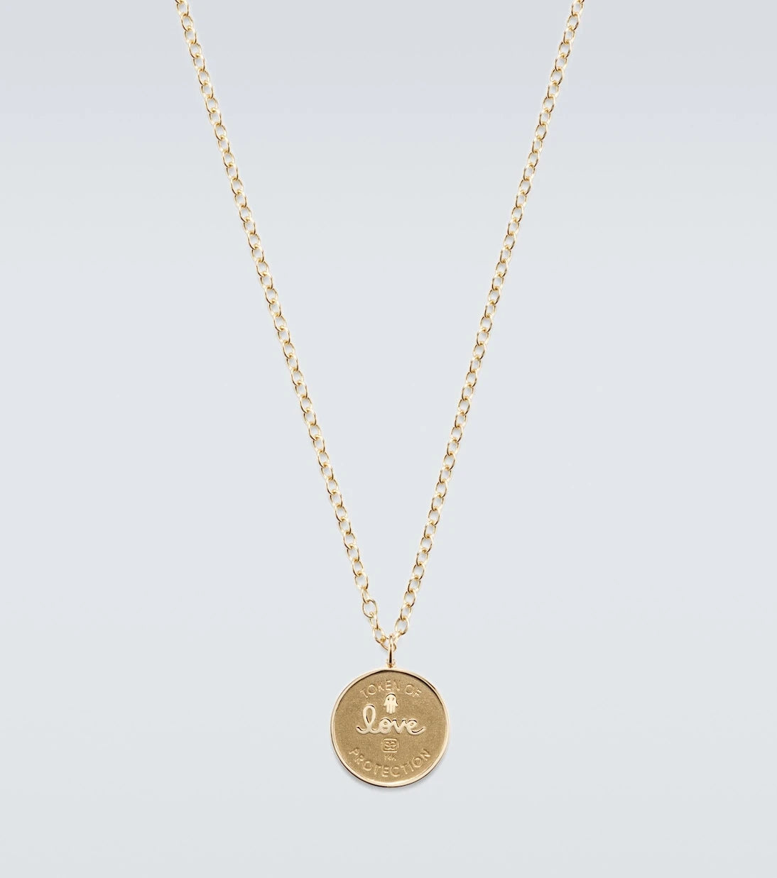 Sydney Evan - 14kt gold charm necklace with diamonds