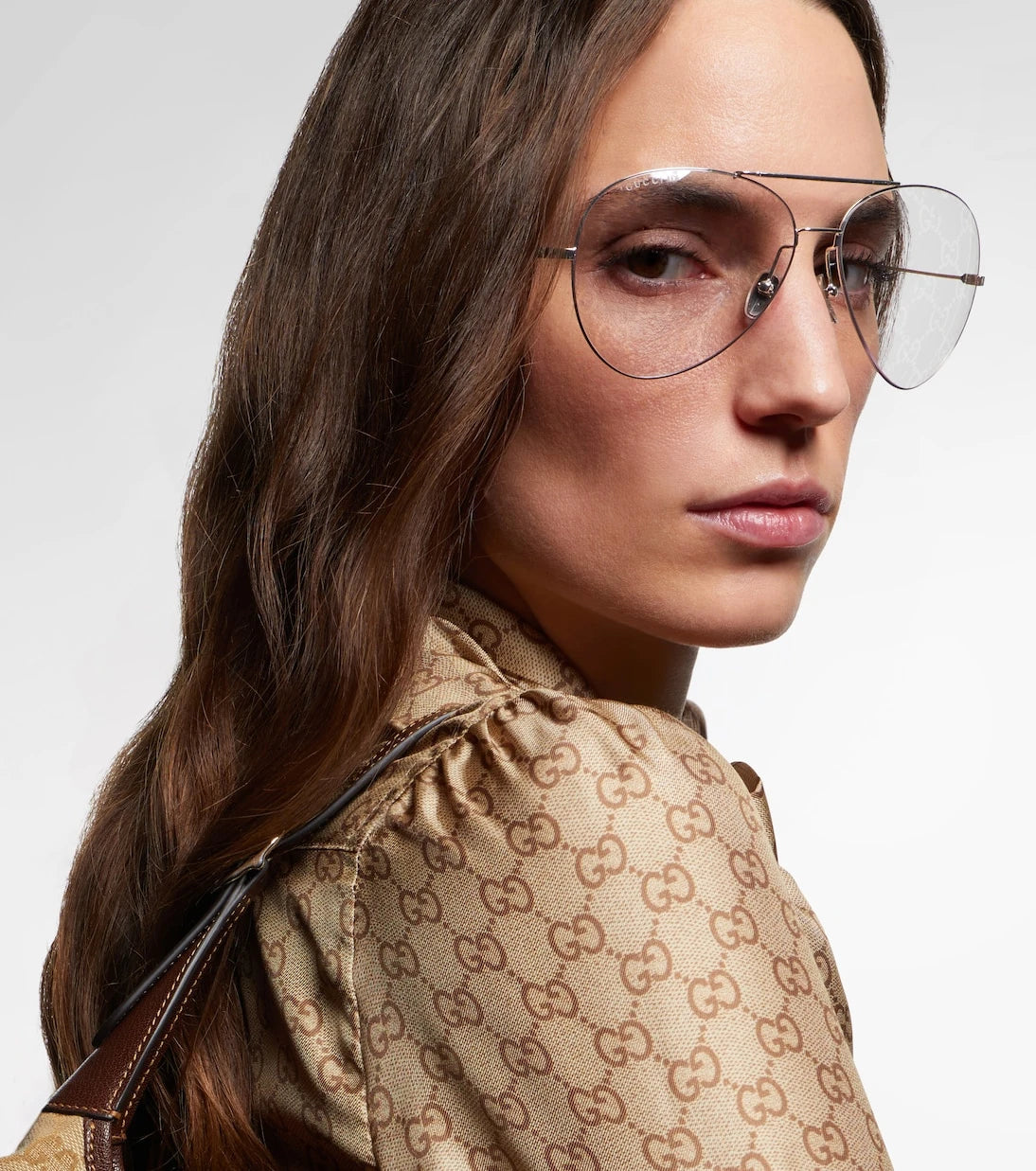 Gucci - Guccissima GG aviator sunglasses