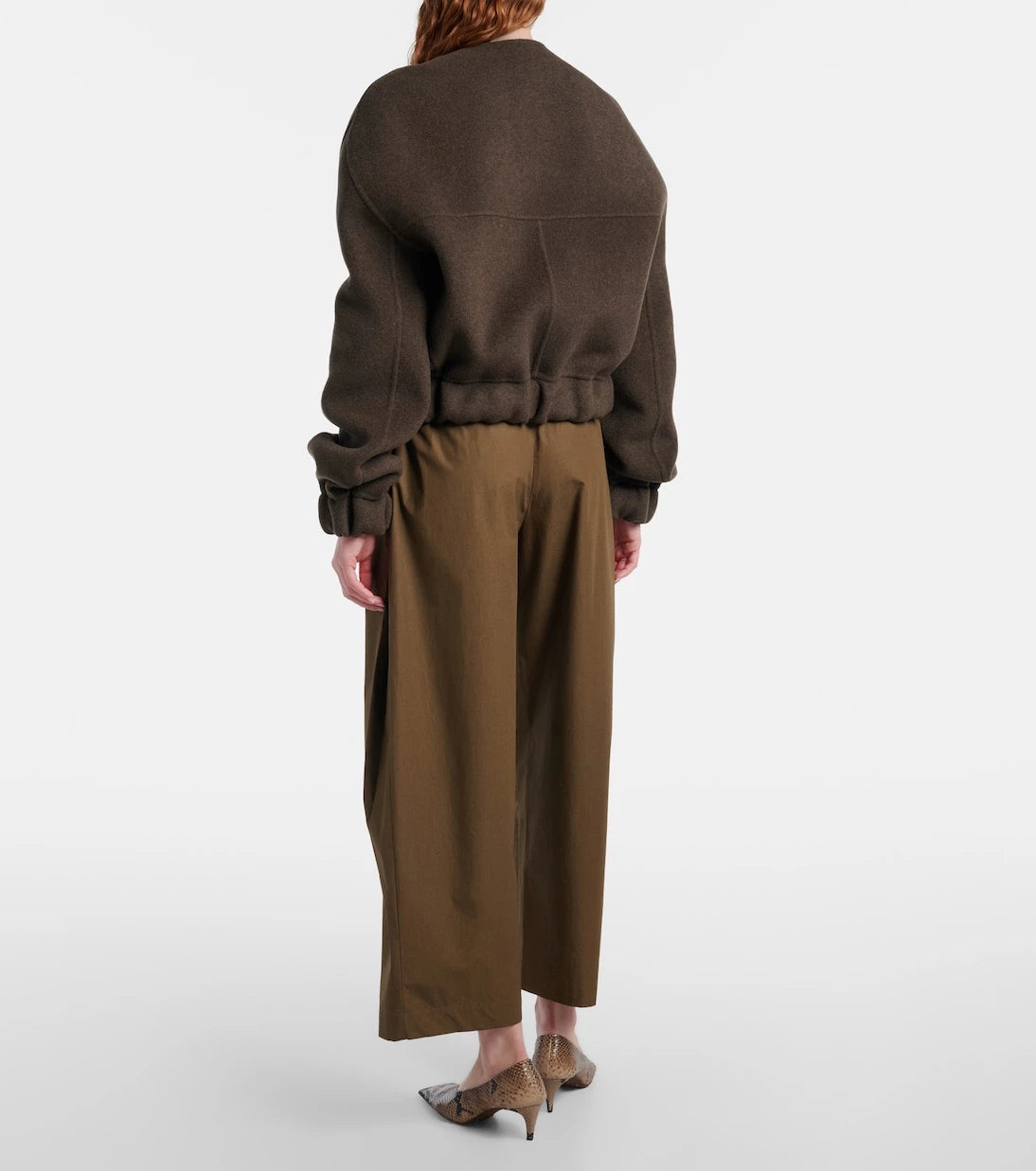 Khaite - Roma cotton poplin wide-leg pants