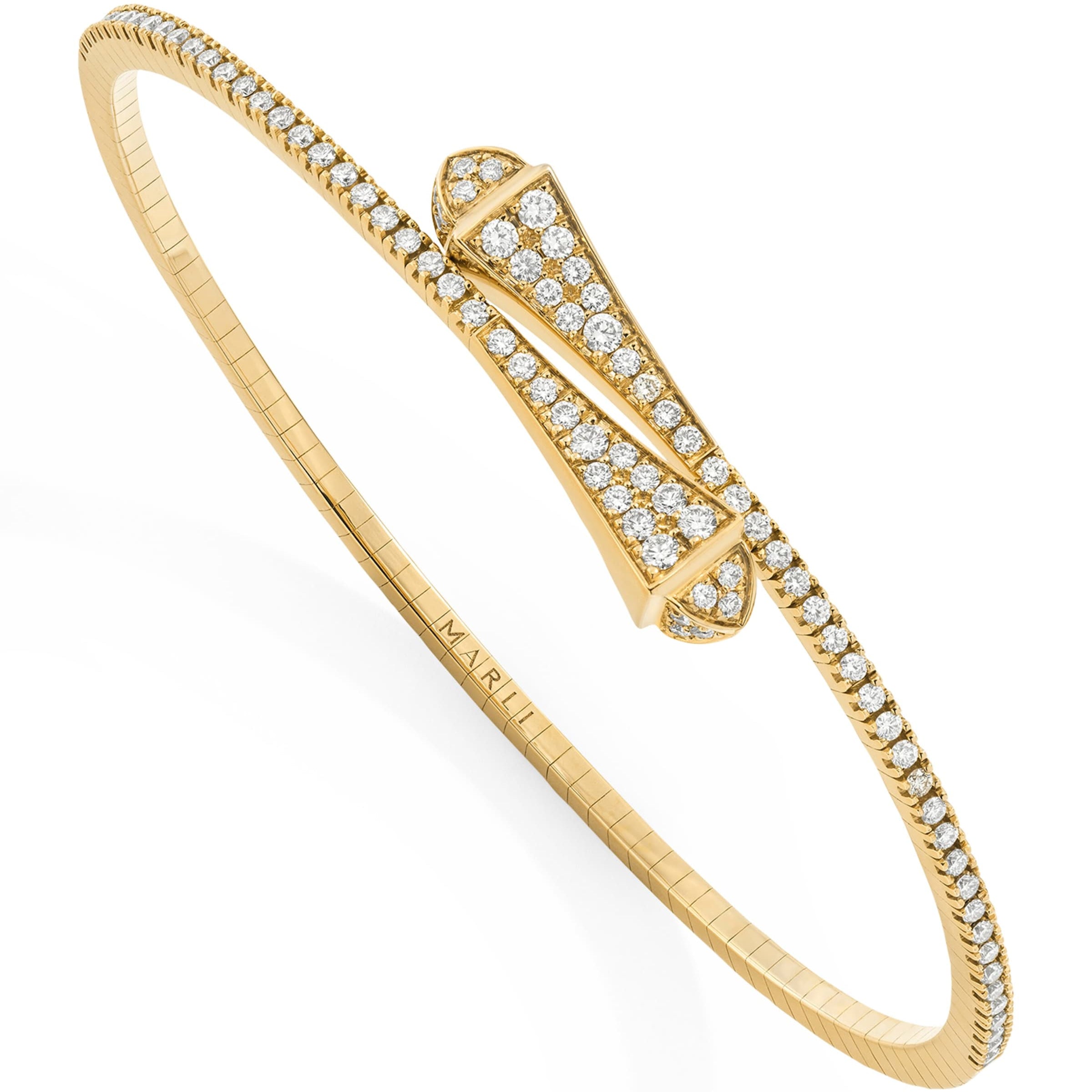 MARLI New York Yellow Gold and Diamond Cleo Slim Bracelet