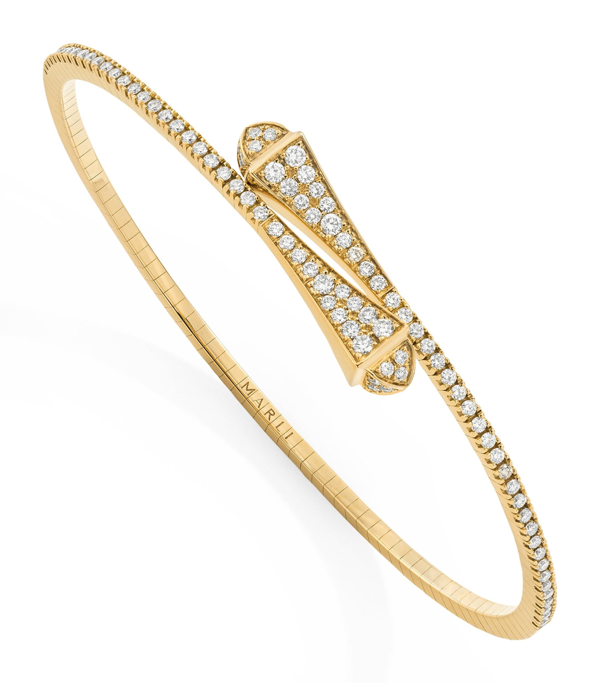 MARLI New York Yellow Gold and Diamond Cleo Slim Bracelet