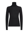 Max Mara Black Virgin Wool Turtleneck Sweater