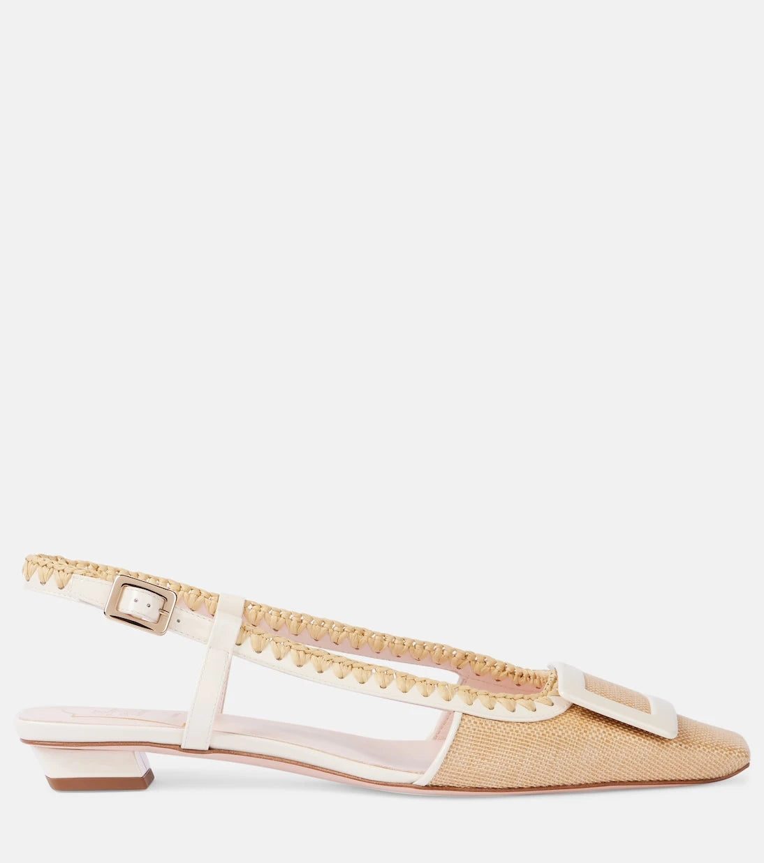 Roger Vivier - Belle Vivier canvas slingback flats