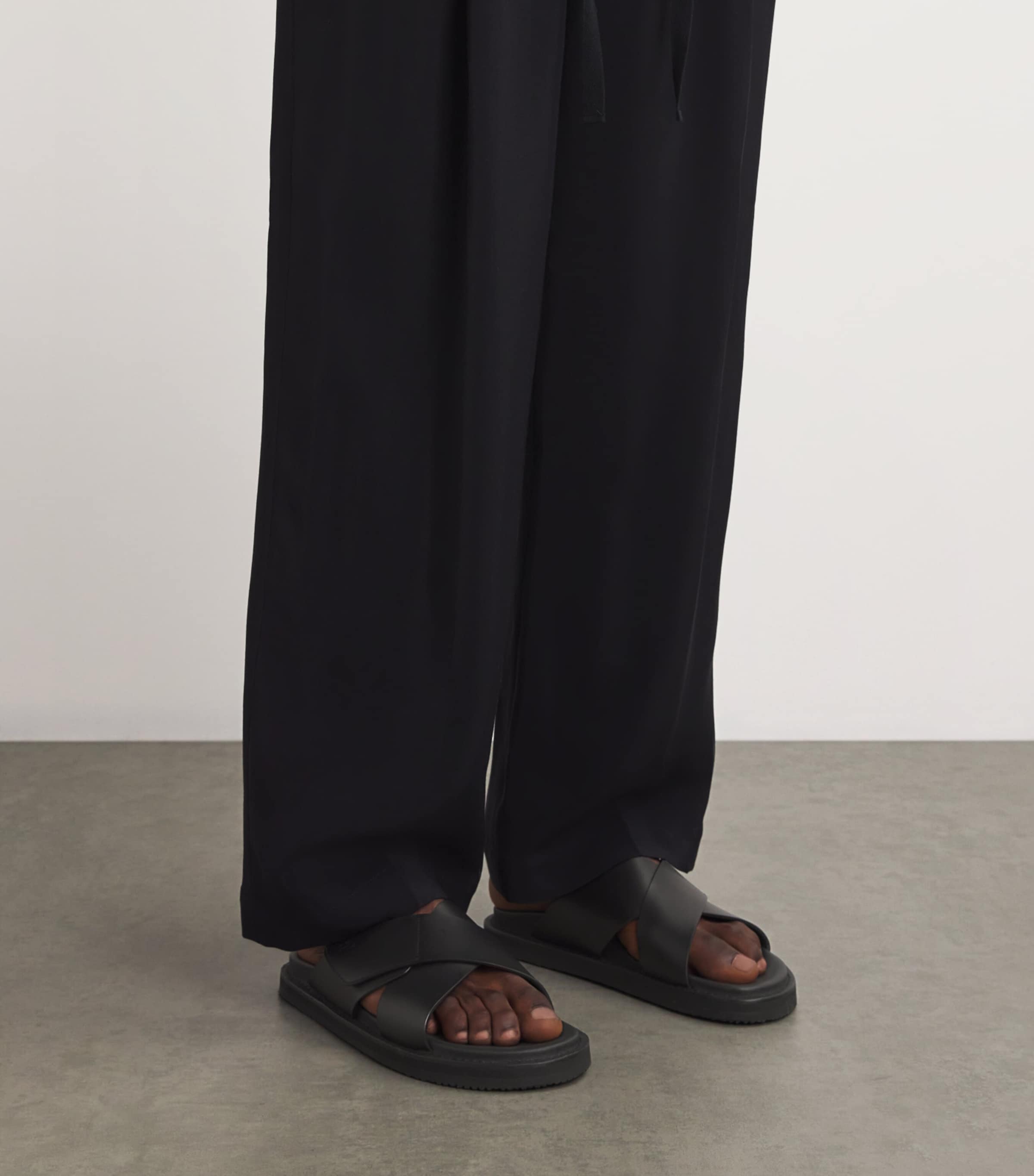 Harrys London Leather Promenade Cross Sandals