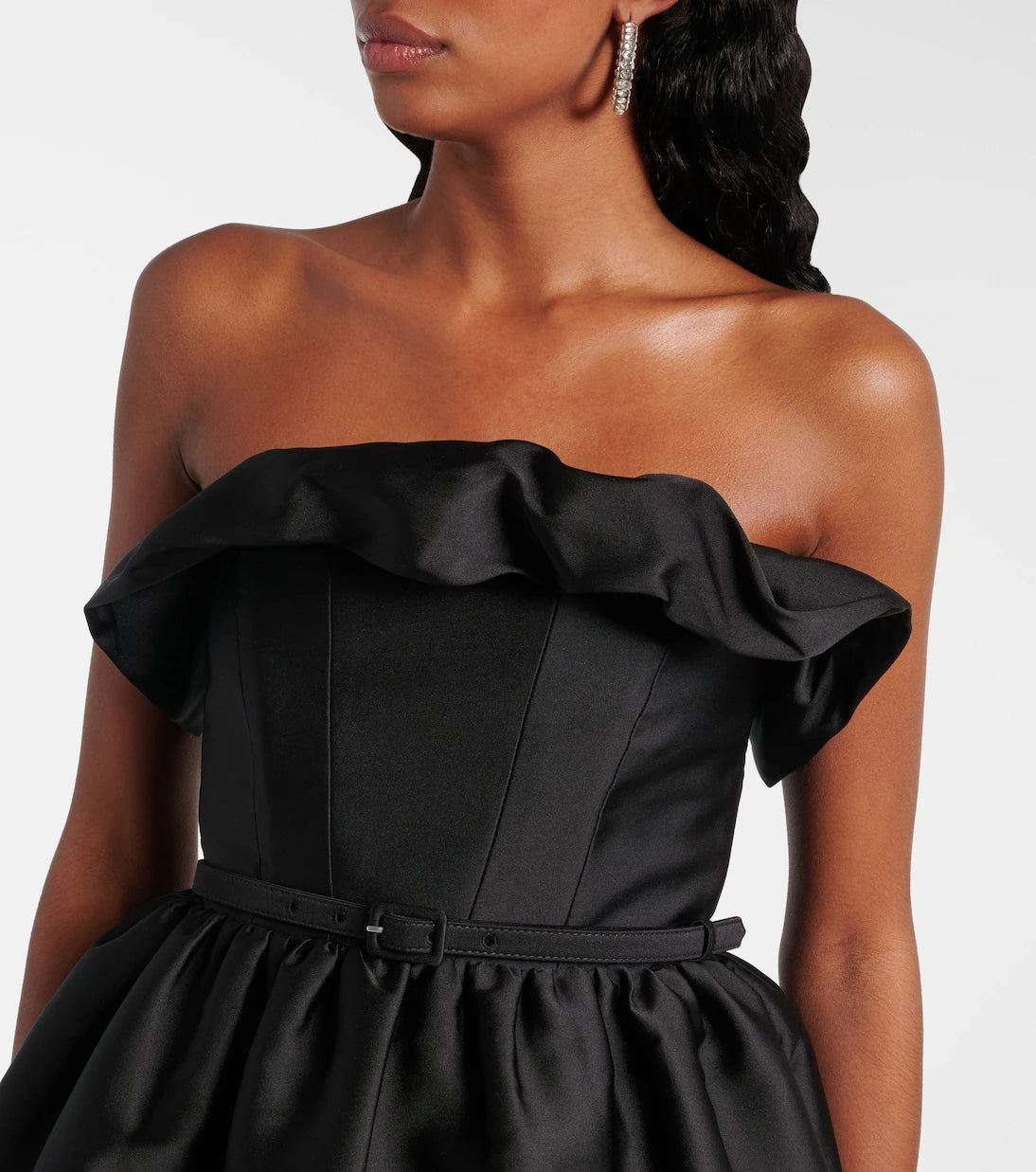 Roland Mouret - Ruffled draped strapless minidress