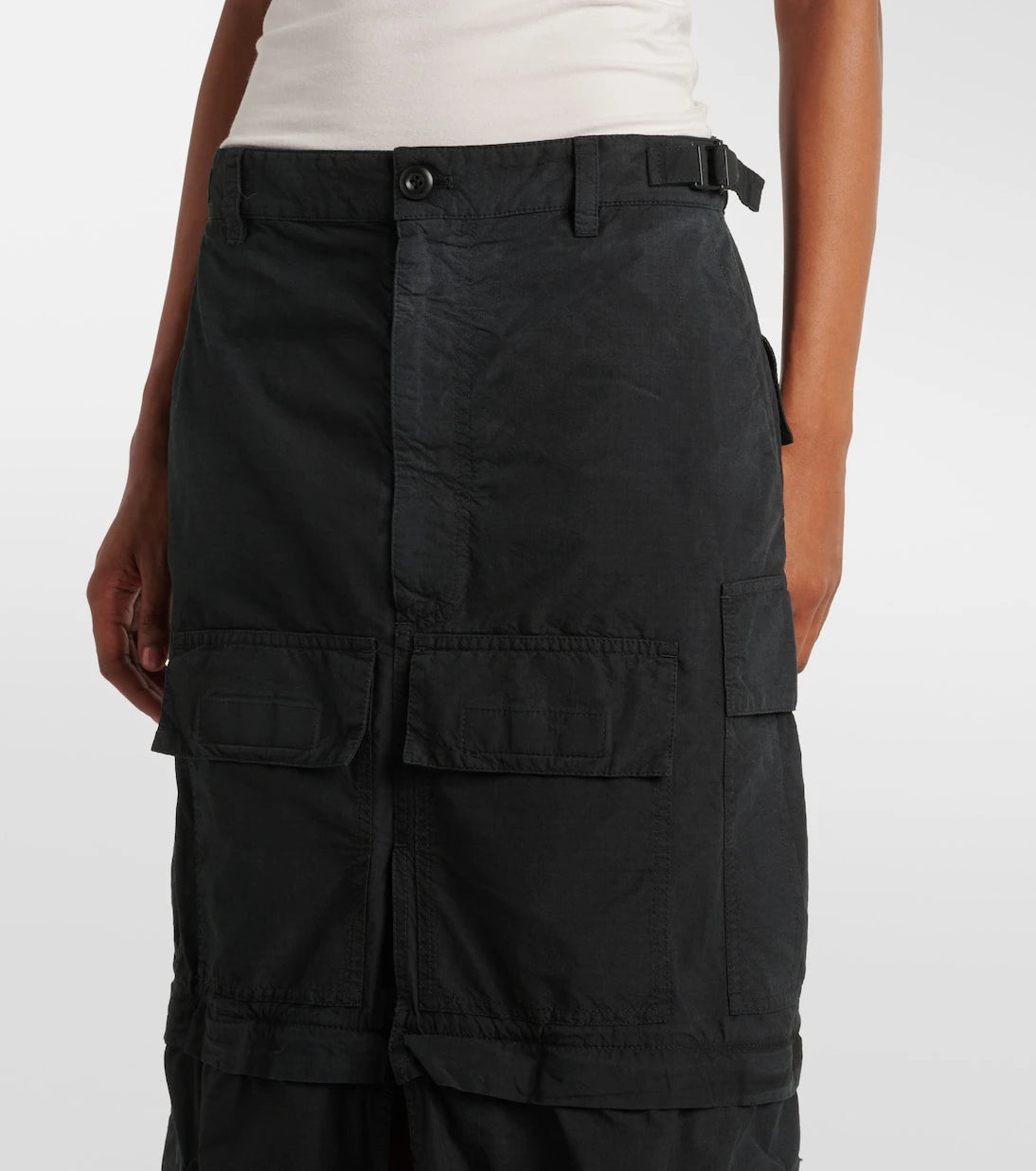 Balenciaga - Cotton-blend ripstop cargo skirt