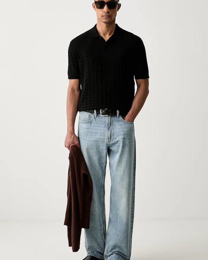 Armani Exchange viskozalı erkek polo yaka tişört