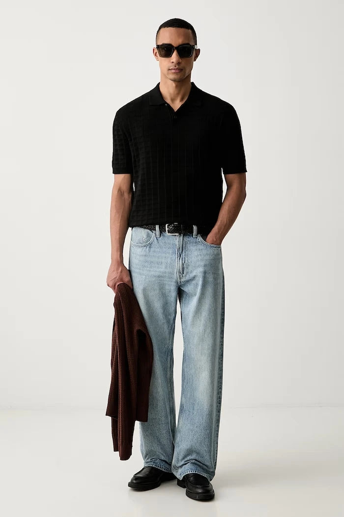 Armani Exchange viskozalı erkek polo yaka tişört