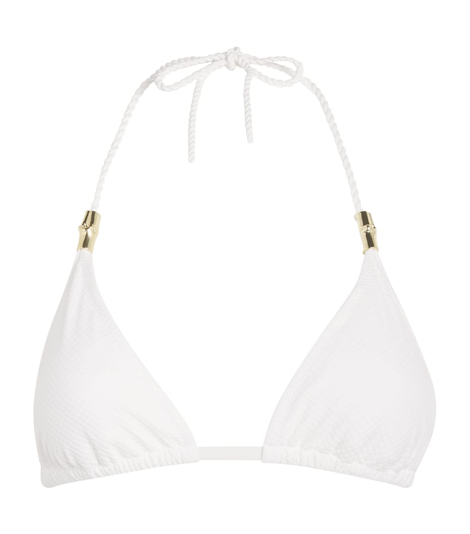Heidi Klein White Core Rope Triangle Bikini Top