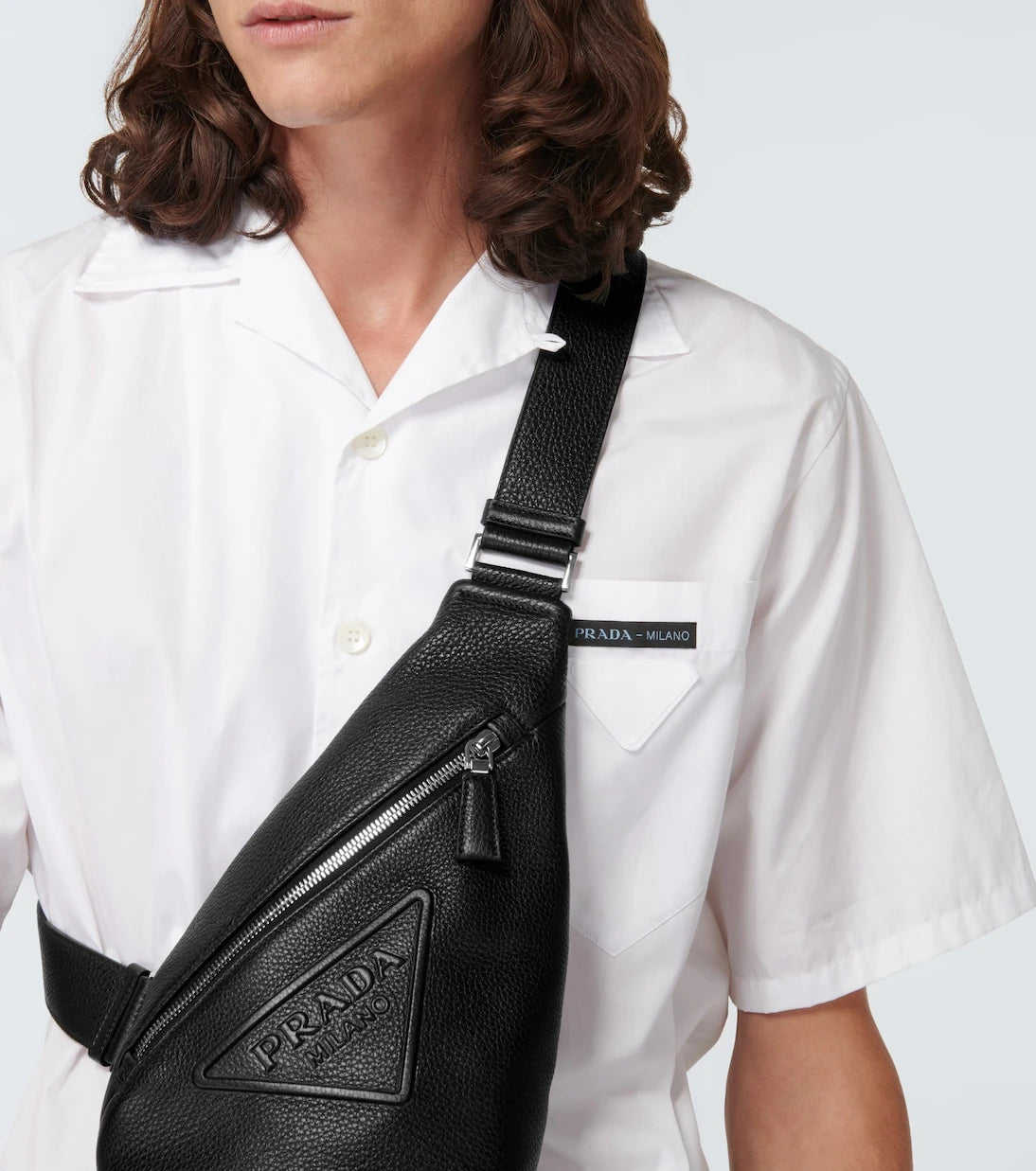 Prada - Leather crossbody bag