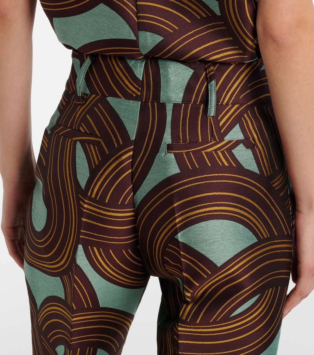 La DoubleJ - Hendrix printed cropped straight pants