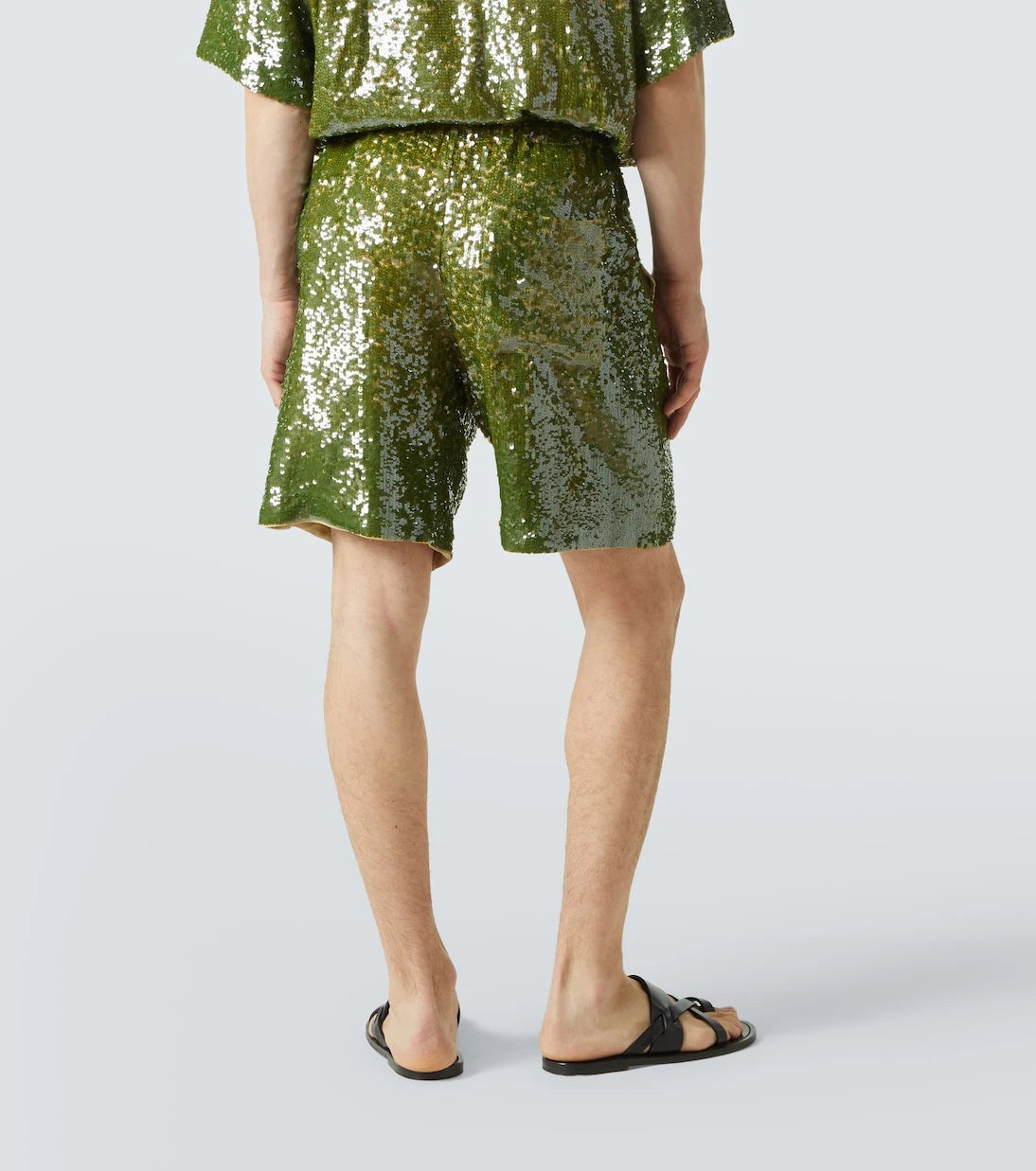 Dries Van Noten - Sequined Bermuda shorts