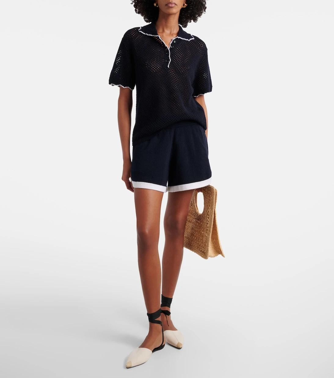 Jardin des Orangers - Wool and cashmere polo sweater