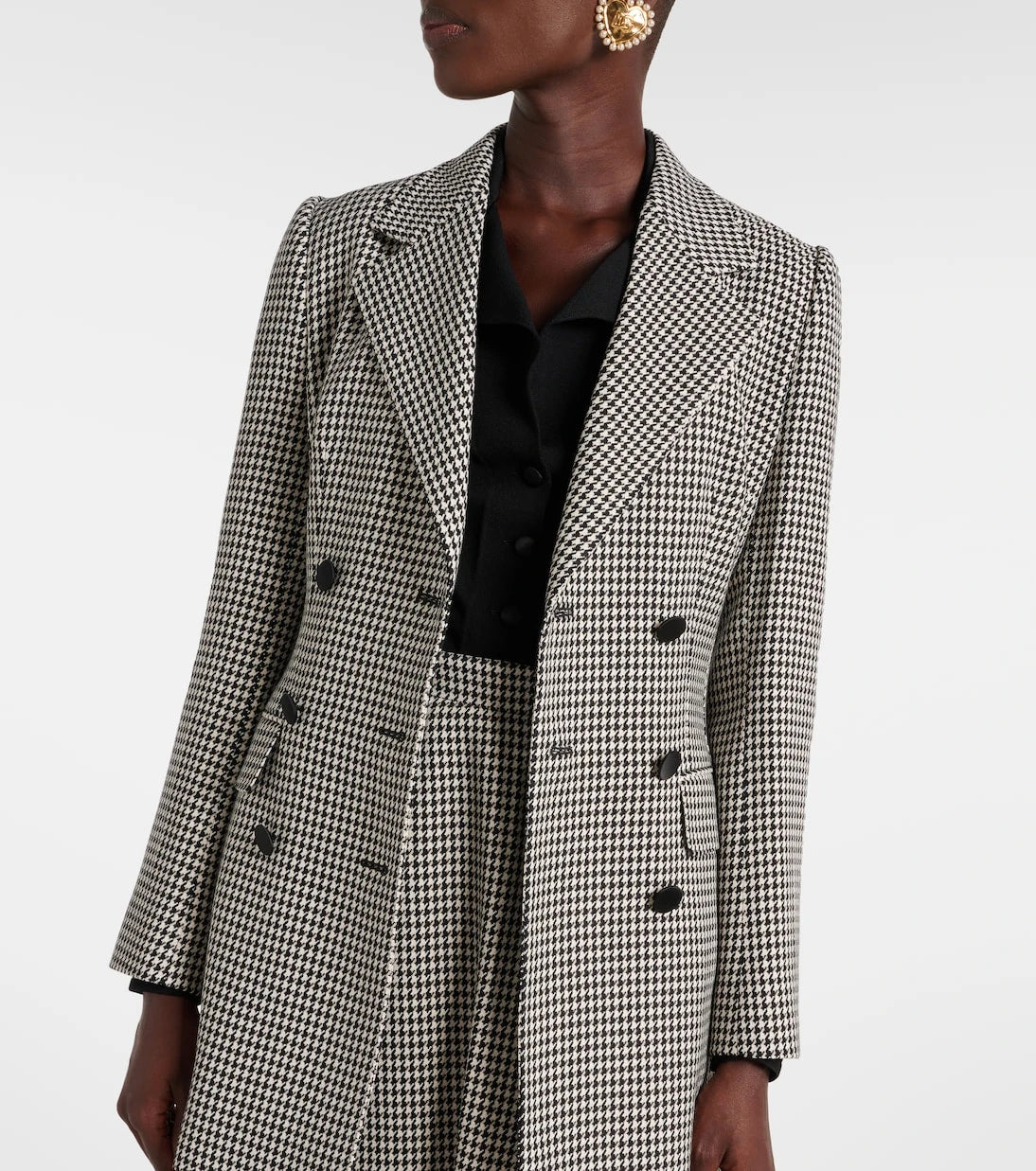 Dolce&Gabbana - Houndstooth wool-blend blazer