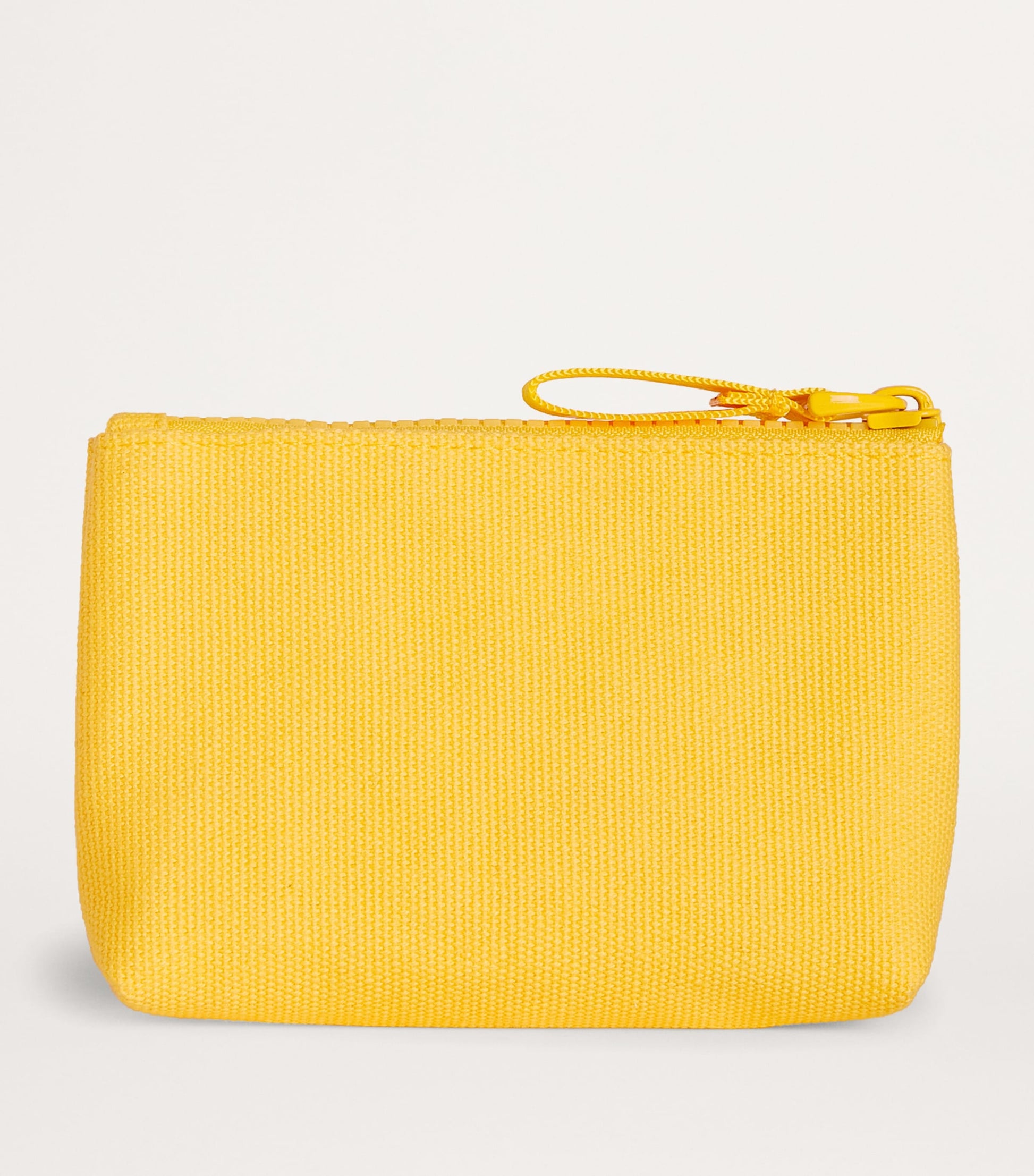Yellow Cotton Logo Coin Purse