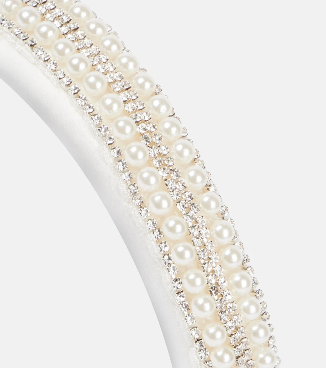 Self-Portrait - Embellished satin headband