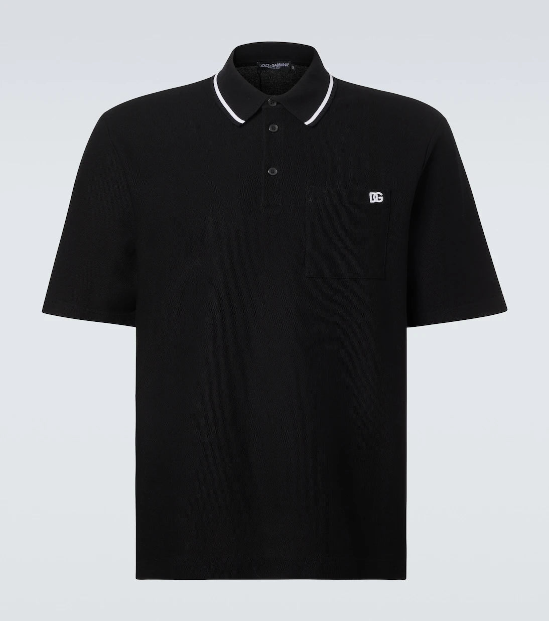 Dolce&Gabbana - DG embroidered cotton polo shirt
