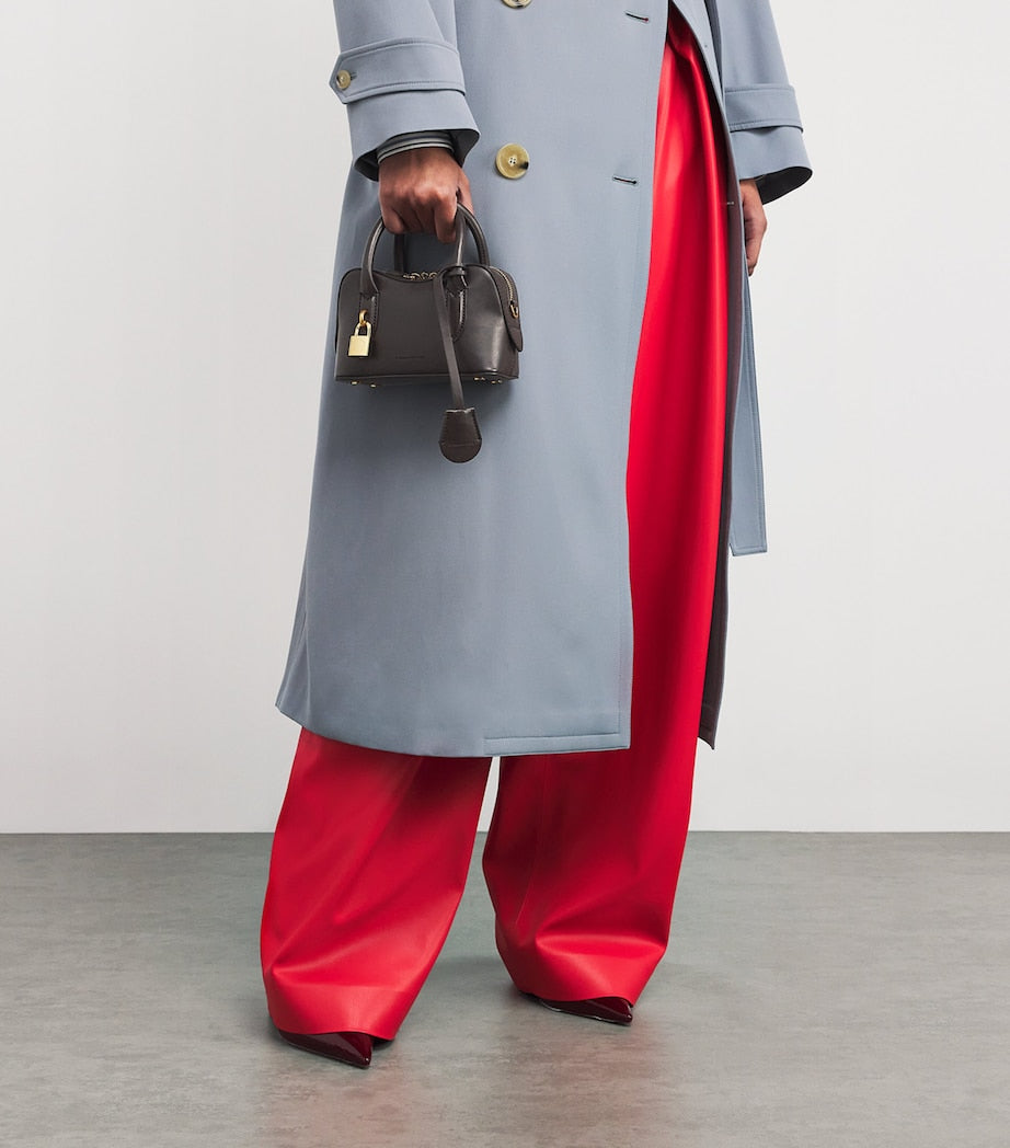 Stella McCartney Brown Tiny Vegan Leather Ryder Top-Handle Bag