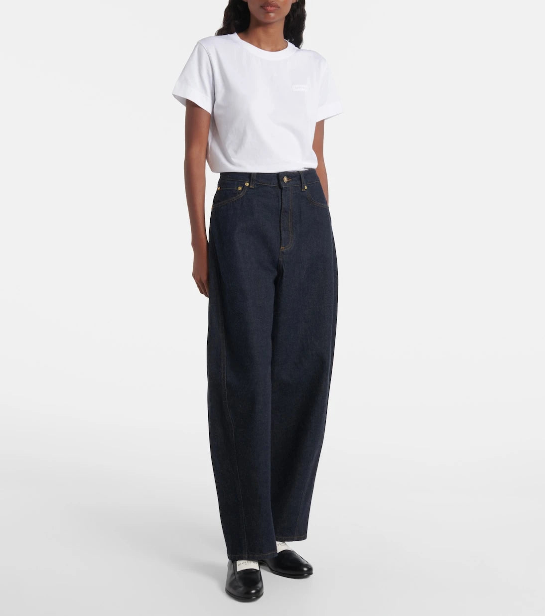 Givenchy - Cocoon yüksek bel geniş paça jean
