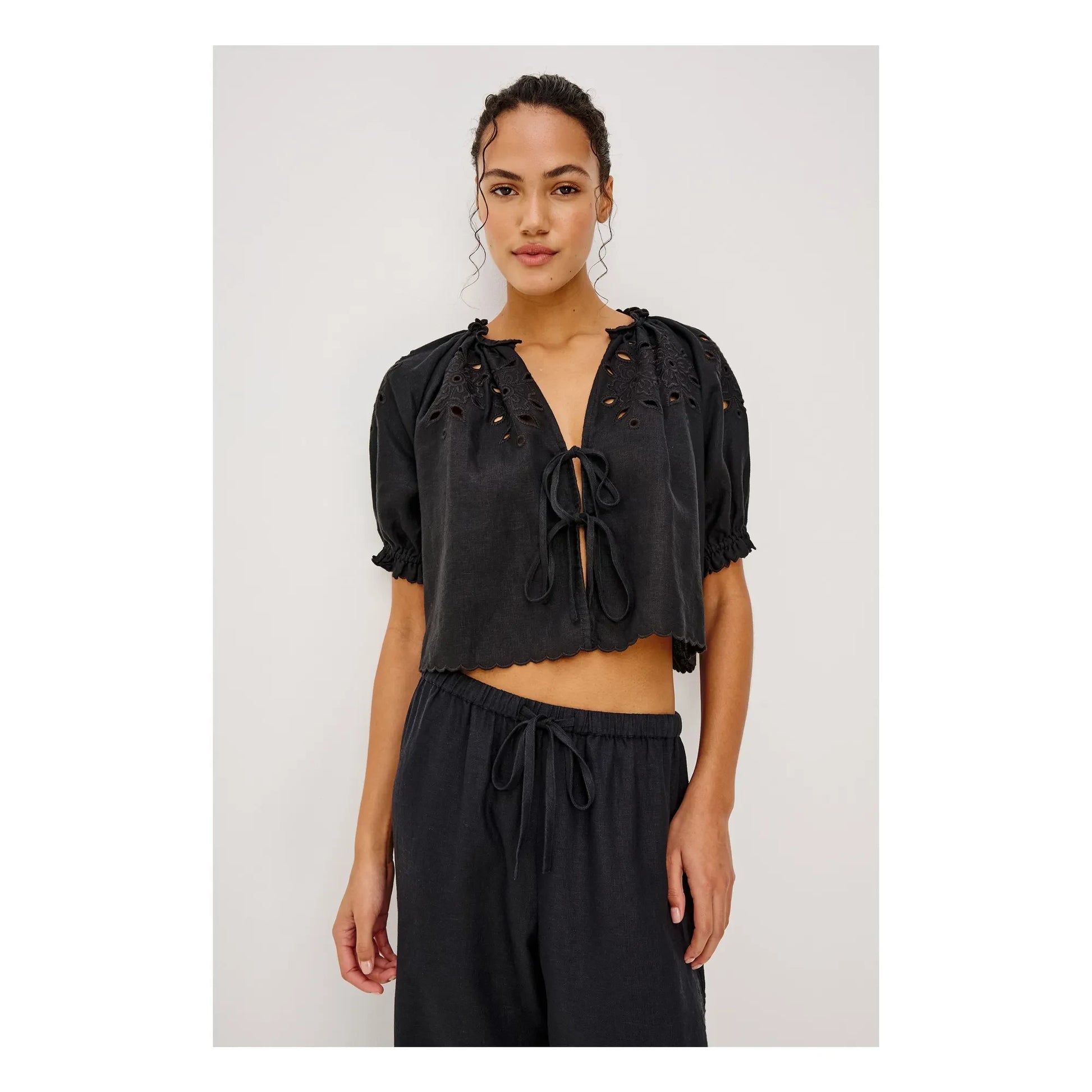 Rails - Lizbeth English Embroidery Blouse | Black