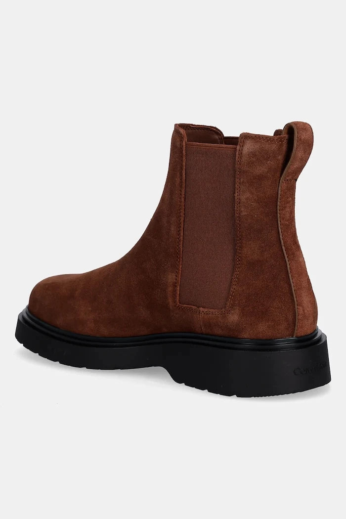 Кожени боти челси Calvin Klein COMBAT ESS CHELSEA BOOT SU