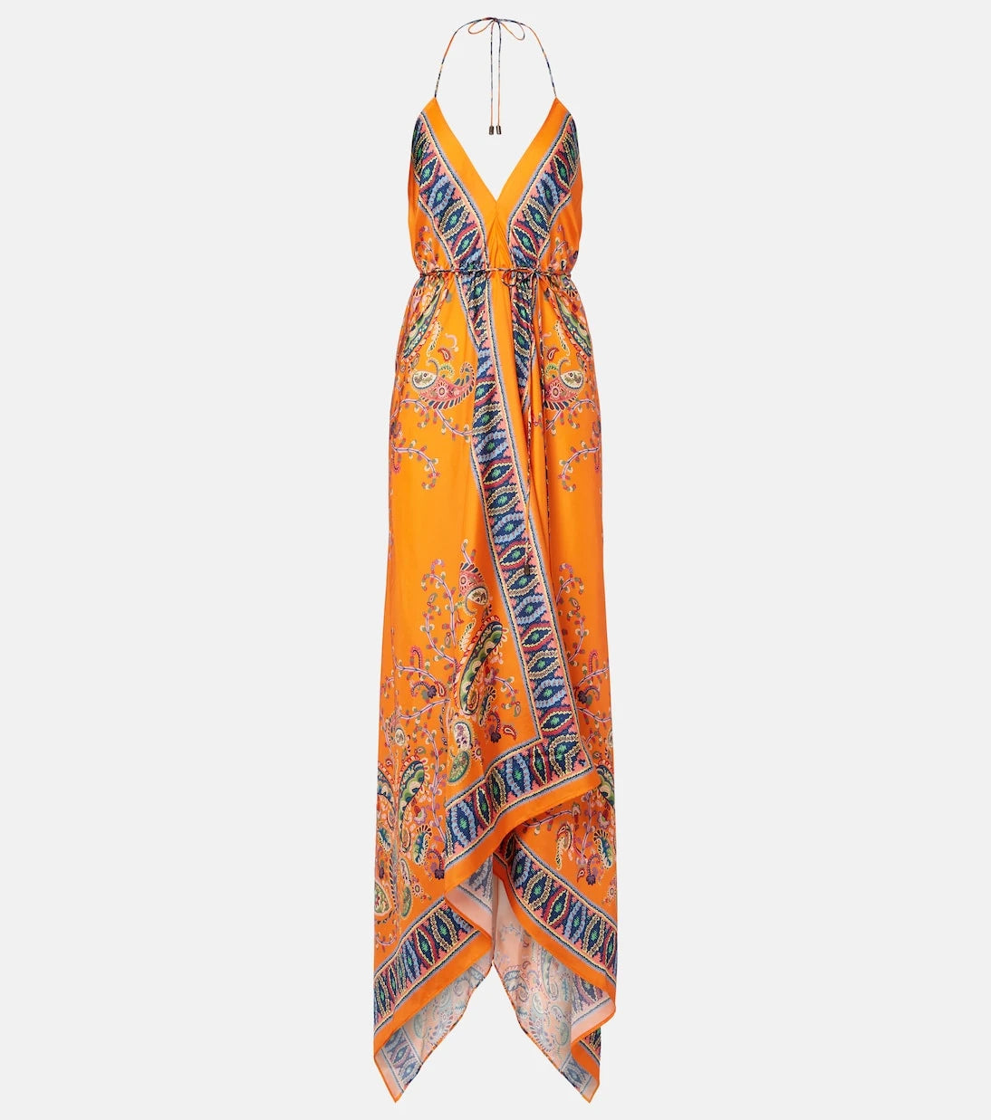 Etro - Paisley asymmetric open-back maxi dress