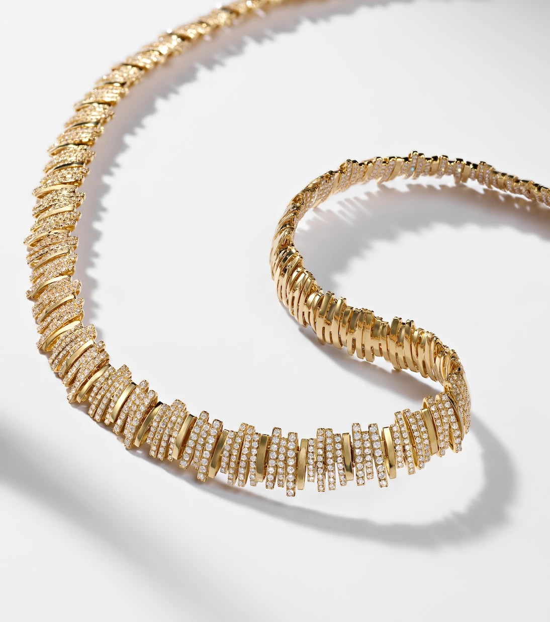 Suzanne Kalan - Classic 18kt gold necklace with diamonds
