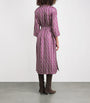 Max Mara Purple Silk Printed Midi Caftan Dress