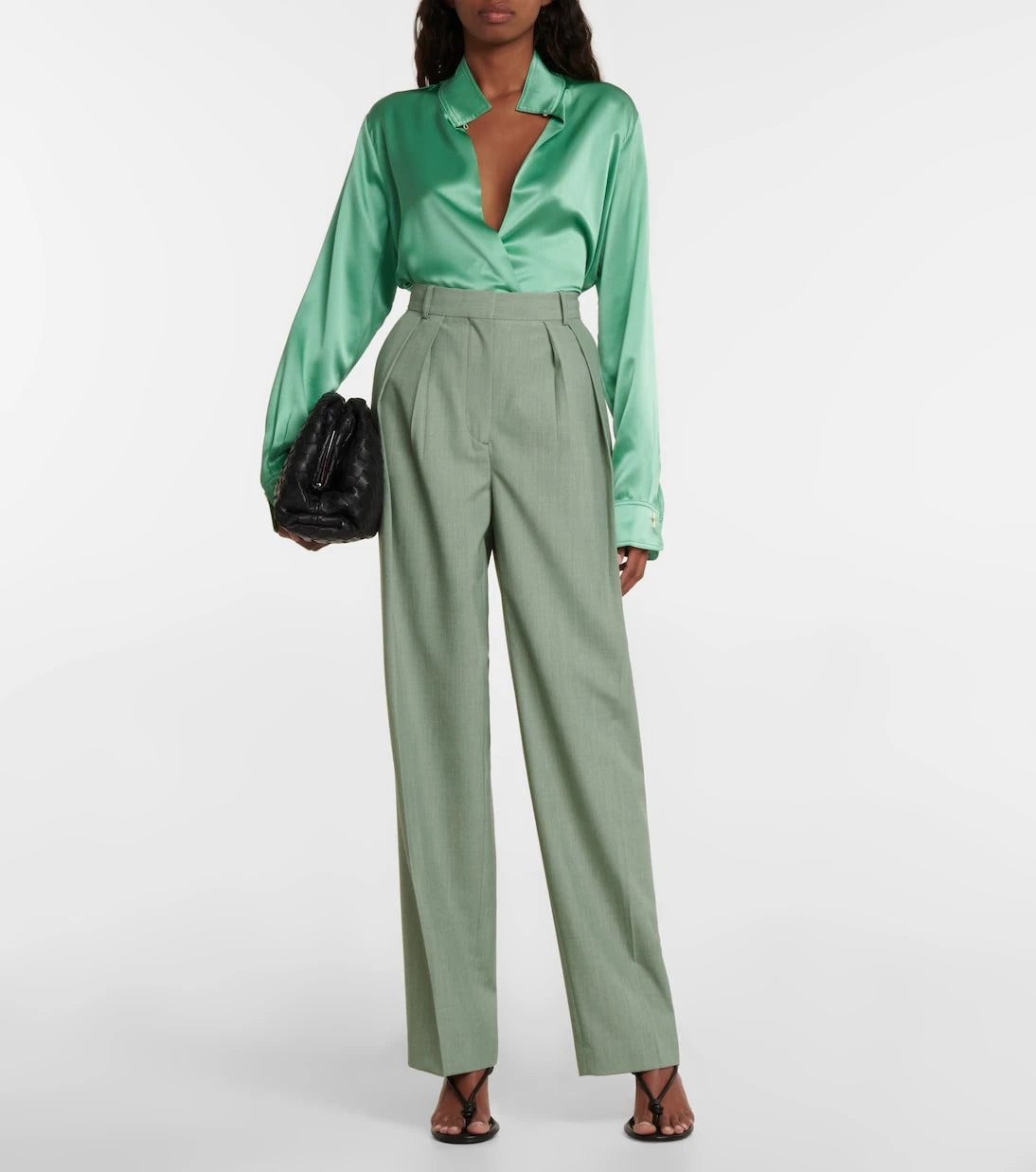 Victoria Beckham - High-rise pleated wide pants