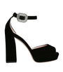 Velvet Platform Sandals 120
