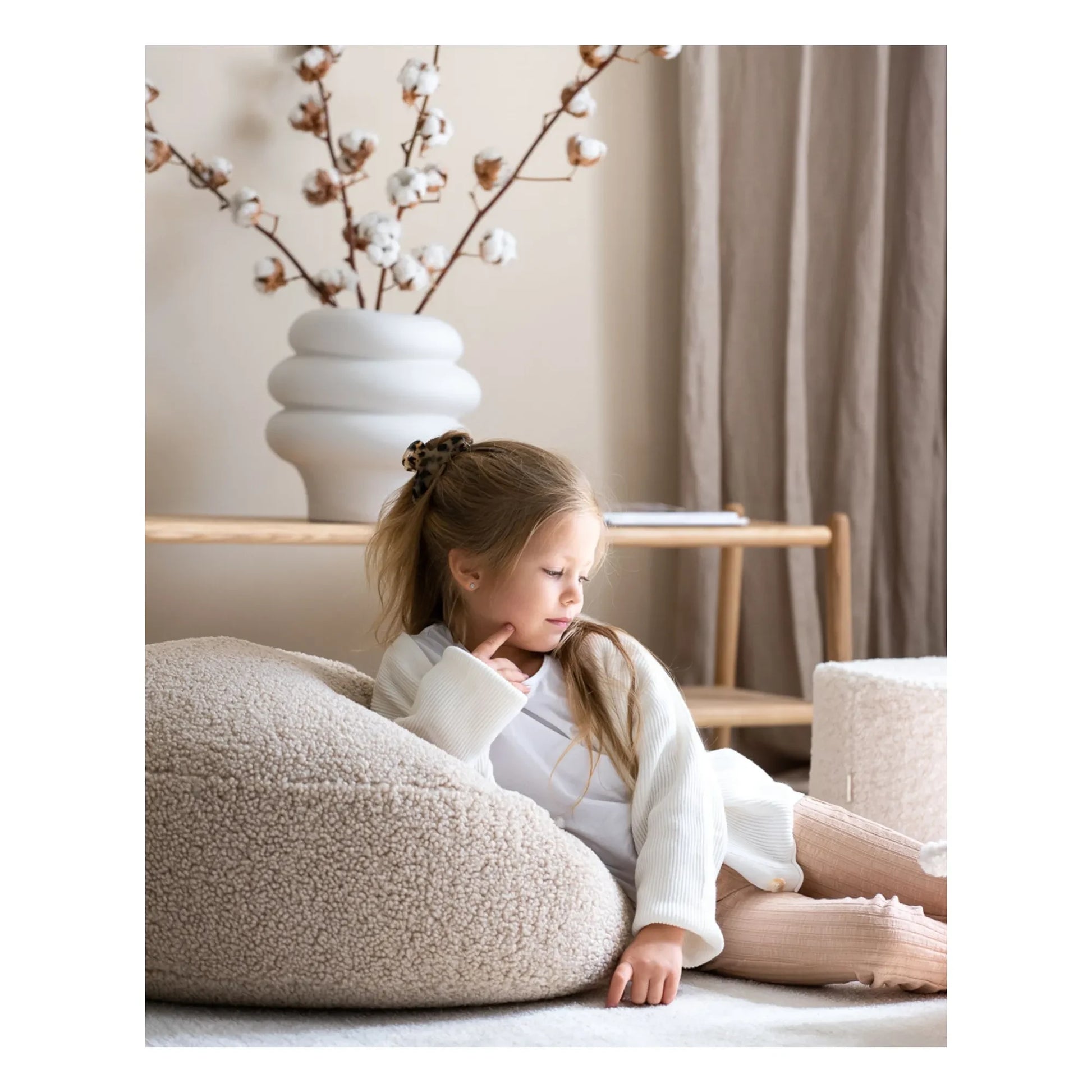 Wigiwama - Teddy pouffe | Beige