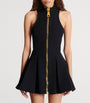 Balmain Wool Zipped Mini Dress