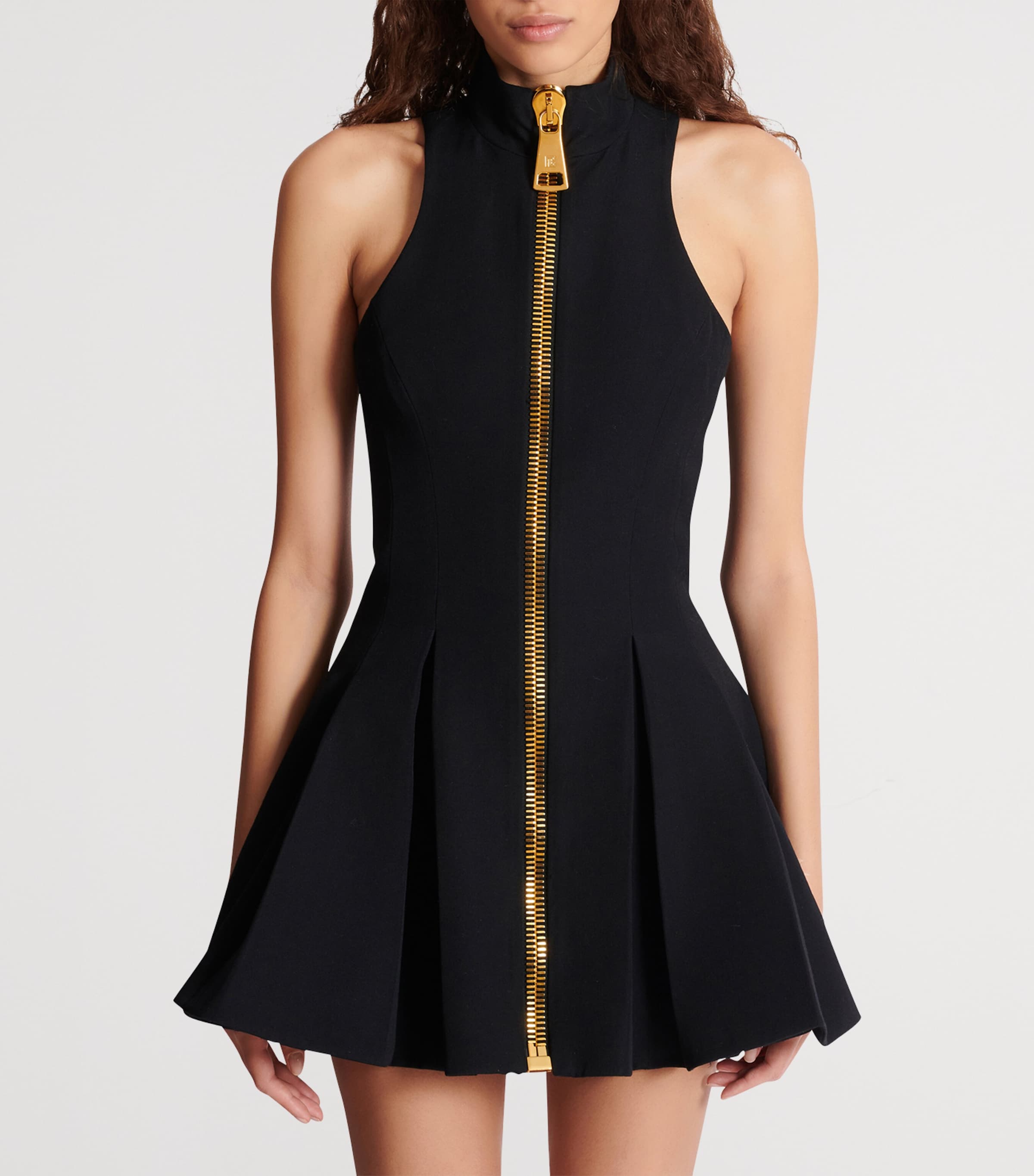 Wool Zipped Mini Dress